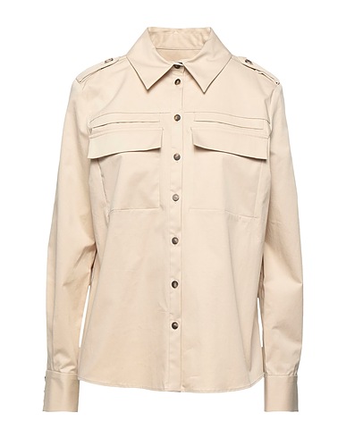 BA&SH Solid colour shirts & blouses Beige 97% Cotton, 3% Elastane