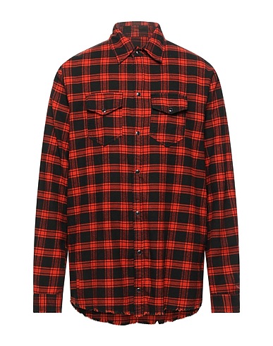 B-USED Checked shirt Red 100% Cotton