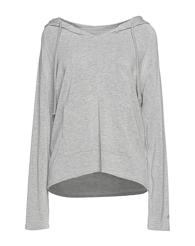 MAJESTIC FILATURES Hooded track jacket  Light grey 96% Viscose, 4% Elastane