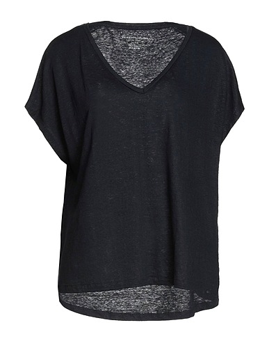 MAJESTIC FILATURES ベーシックTシャツ ミッドナイトブルー リネン 94% / ポリウレタン 6%