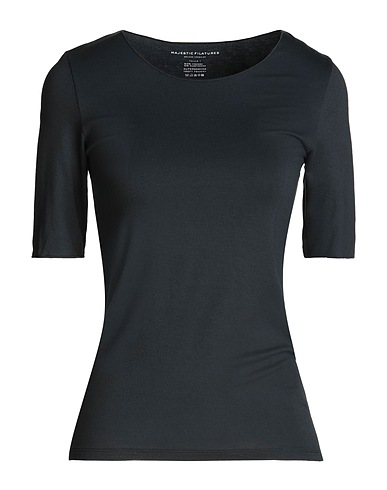 MAJESTIC FILATURES Basic T-Shirt Lead 94% Viscose, 6% Elastane