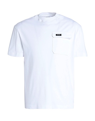 CALVIN KLEIN Basic T-Shirt Weiß 100% Baumwolle