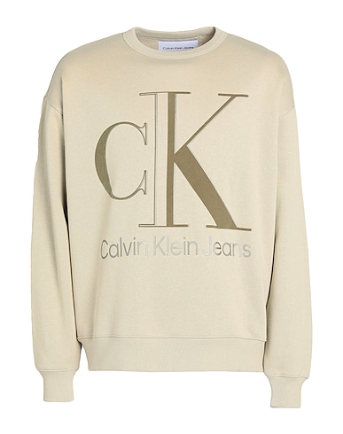 CALVIN KLEIN JEANS Felpa Verde salvia 57% Cotone, 43% Repreve®