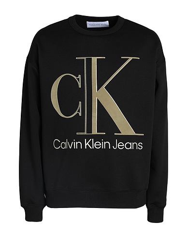 CALVIN KLEIN JEANS Sweatshirt Black 57% Cotton, 43% Repreve®
