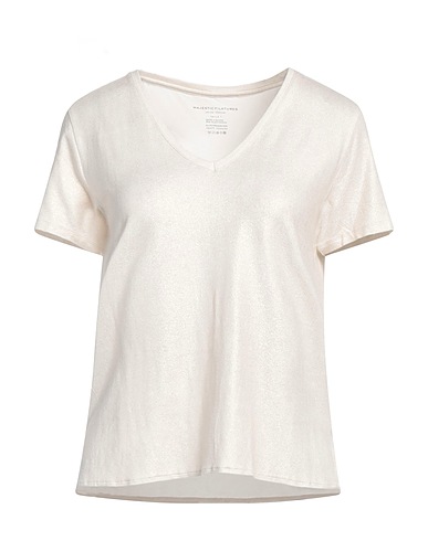 MAJESTIC FILATURES Basic T-Shirt White 94% Viscose, 6% Elastane