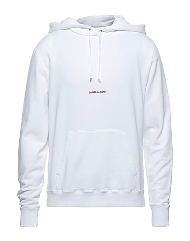 SAINT LAURENT Hooded track jacket  White 100% Cotton