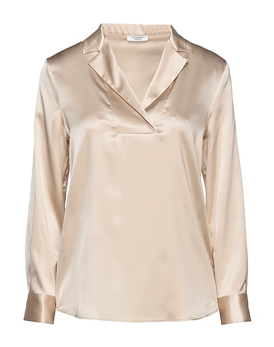 PESERICO Top Beige 97% Silk, 3% Elastane