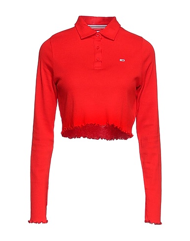 TOMMY JEANS Crop top Red 100% Cotton