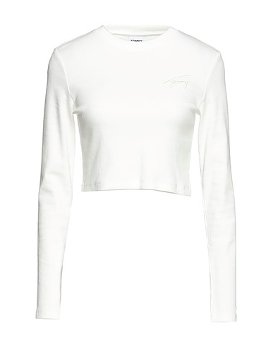 TOMMY JEANS Crop top Bianco 94% Cotone, 6% Elastan