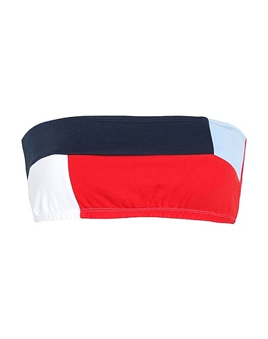 TOMMY JEANS Crop top Red 55% Cotton, 45% Polyester