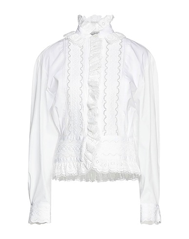 RABANNE Lace shirts & blouses White 100% Cotton