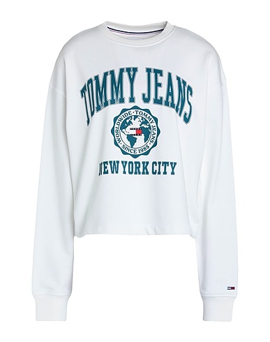 TOMMY JEANS Felpa Bianco 65% Cotone, 35% Poliestere