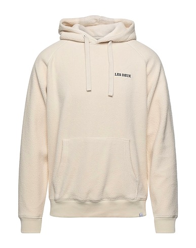 LES DEUX Hooded track jacket  Ivory 100% Recycled polyester