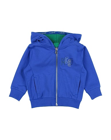 MYCLÒ SET Hooded track jacket  Blue 93% Cotton, 7% Elastane