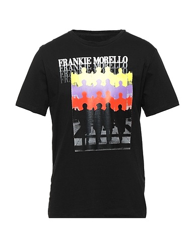 FRANKIE MORELLO Basic t-Shirt Μαύρο 100% Βαμβάκι