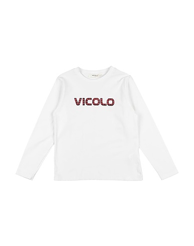 VICOLO T-shirt Bianco 90% Cotone, 10% Elastan