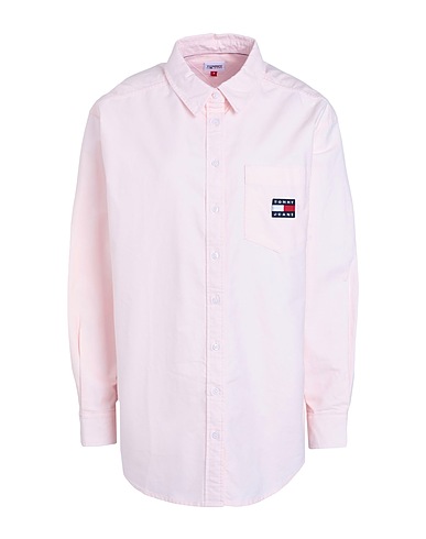 TOMMY JEANS Solid colour shirts & blouses Light pink 100% Organic cotton