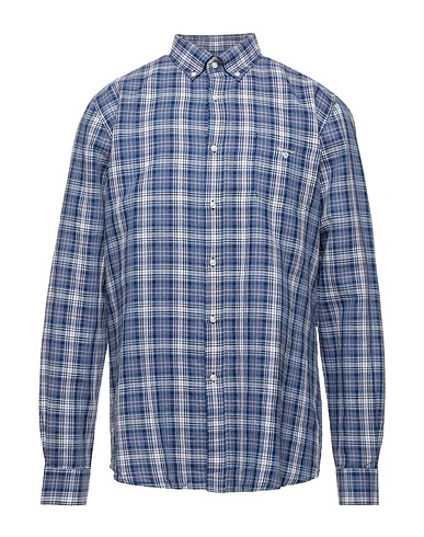 BARBOUR チェック柄シャツ ブルー リネン 55% / コットン 45%