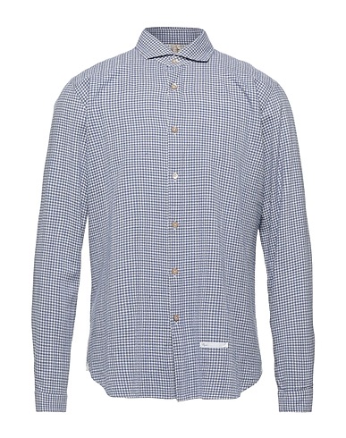 DNL Checked shirt Midnight blue 85% Viscose, 15% Wool