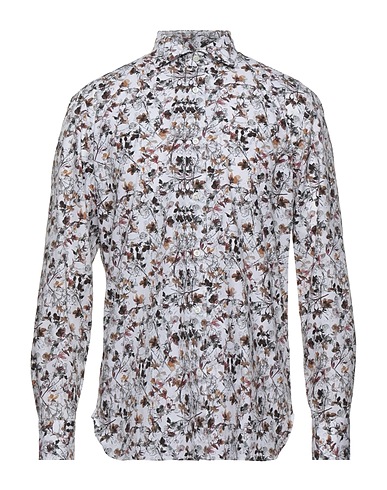 GIAMPAOLO Patterned shirt White 100% Cotton