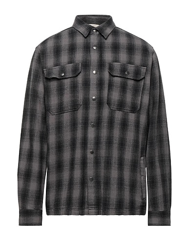 SELECTED HOMME Checked shirt Black 100% Organic cotton