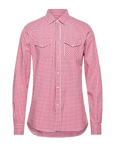 MASSIMO REBECCHI Checked shirt Red 100% Cotton
