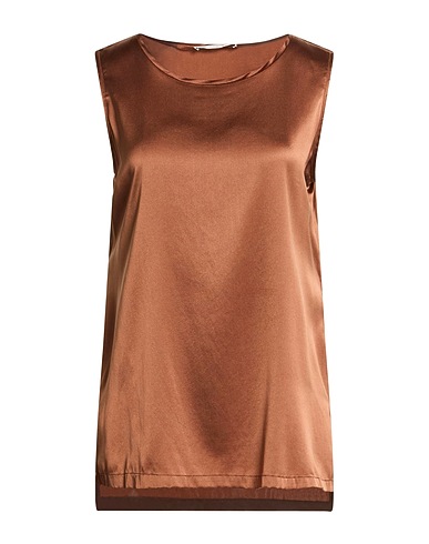 MALÌPARMI Top Brown 96% Silk, 4% Elastane