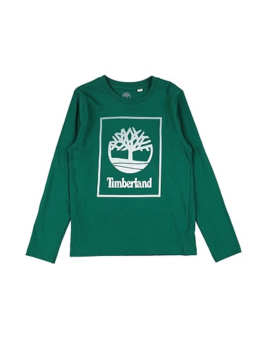 TIMBERLAND T-shirt Vert foncé 100% Coton, Élasthanne