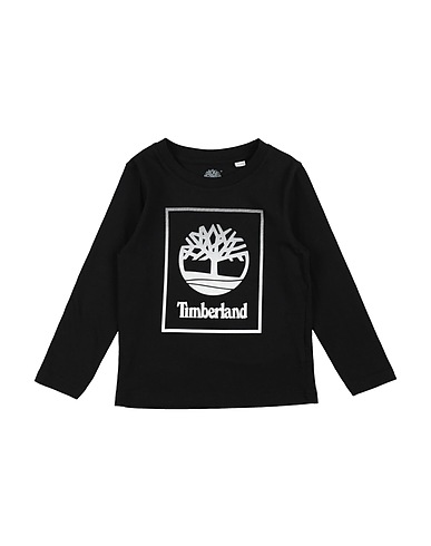 TIMBERLAND T-shirt Nero 100% Cotone, Elastan