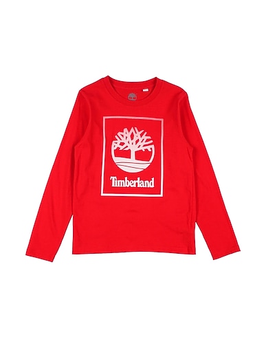 TIMBERLAND T-shirt Rosso 100% Cotone, Elastan