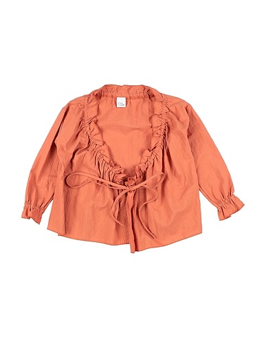 GIRO QUADRO Camicie e bluse tinta unita Ruggine 100% Cotone