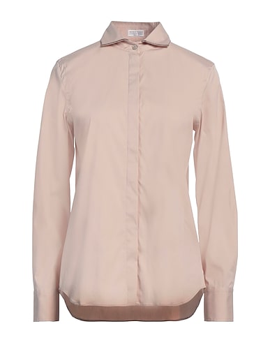 BRUNELLO CUCINELLI Shirts 72% Cotton, 23% Polyamide, 5% Elastane, Brass