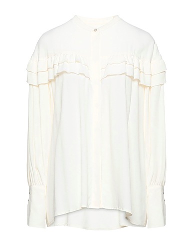 MOMONÍ Solid colour shirts & blouses Ivory 65% Acetate, 35% Silk