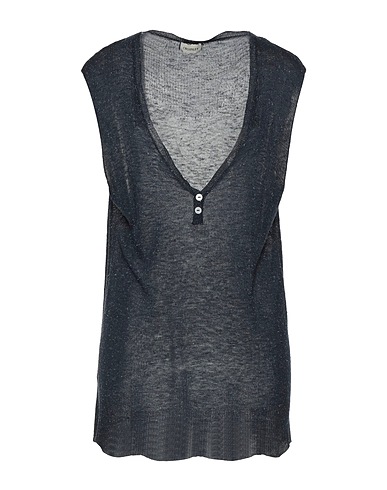 CROSSLEY Sleeveless sweater Midnight blue 85% Viscose, 15% Silk