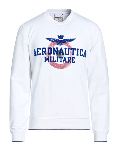 AERONAUTICA MILITARE Sweatshirt White 95% Cotton, 5% Elastane
