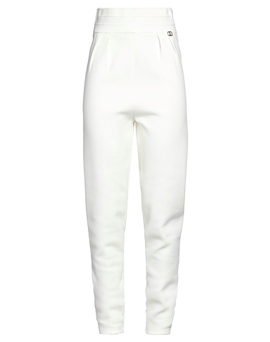 TWINSET パンツ ホワイト レーヨン 47% / ポリエステル 28% / ナイロン 25%