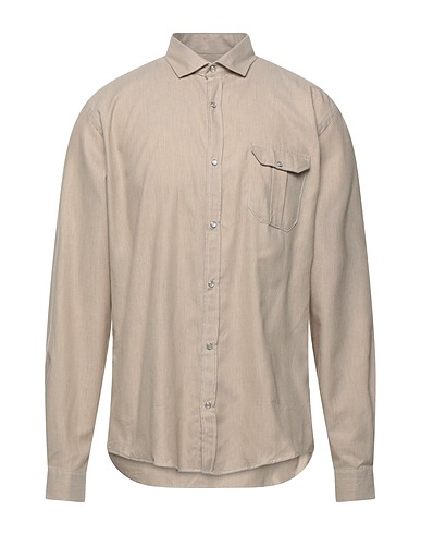 EXTE Camicia tinta unita Beige 100% Cotone
