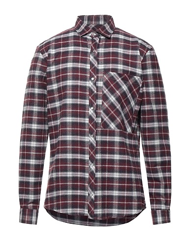 EXTE Camicia a quadri Bordeaux 100% Cotone