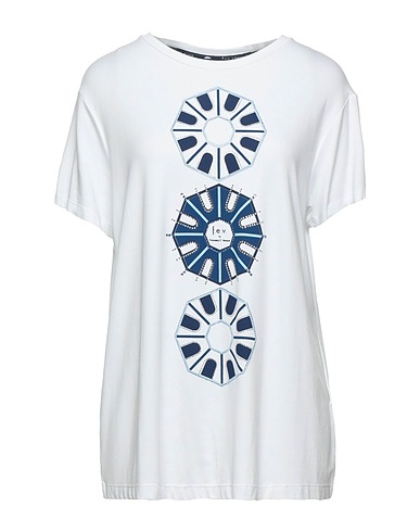 F.E.V. T-shirt Bianco 96% Viscosa, 4% Elastan