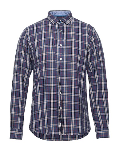 ROYAL COAST | Slate blue Men‘s Checked Shirt | YOOX