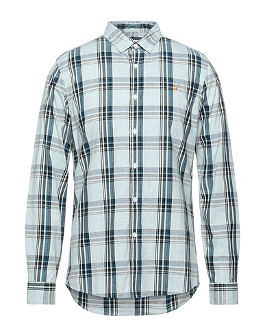 FARAH Checked shirt Sky blue 100% Organic cotton