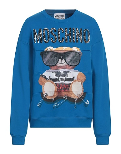 MOSCHINO 트레이닝 상의 브라이트 블루 100% 코튼