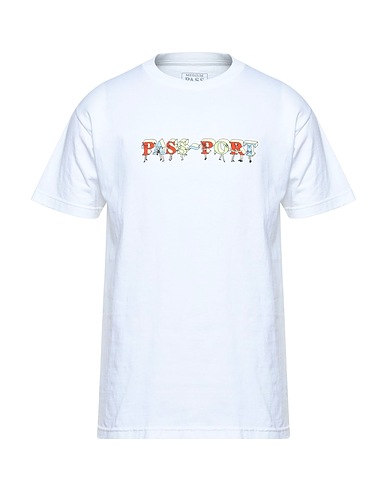 PASS~PORT T-shirt Bianco 100% Cotone