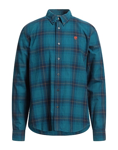 TIMBERLAND Kariertes Hemd Aquamarin 100% Baumwolle