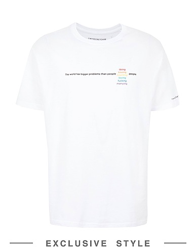 MYSECRETCASE x YOOX T-shirt White 100% Cotton