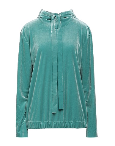 NORMA KAMALI Hooded track jacket  Light green 92% Polyacrylic, 8% Elastane