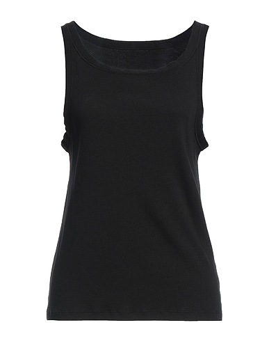NILI LOTAN Tank top Black 100% Cotton