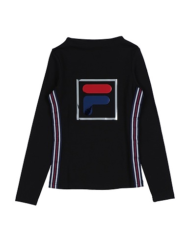 FILA T-shirt Black 95% Cotton, 5% Elastane