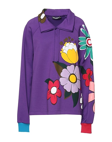 DOLCE&GABBANA Sweatshirt Dark purple 71% Cotton, 29% Polyester, Elastane