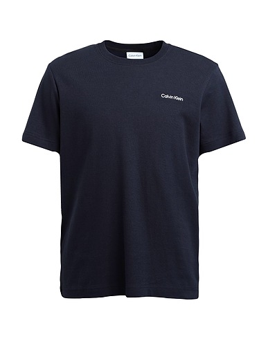 CALVIN KLEIN Basic T-Shirt Navy blue 100% Cotton